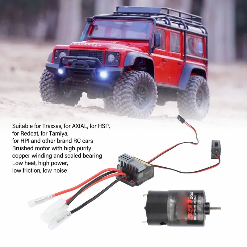 RC Crawler Car Motor ESC Set 550 55T Brushed Motor