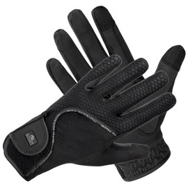 Start Riding Gloves for Women, Men and Kids - Breathable, Non-Slip, Touch Screen Compatible - Perfect for Equestrian Sports and Other Outdoor Activities - Morotai (Black, S)