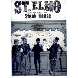 ST. ELMO STEAK HOUSE INDIANAPOLIS RESTAURANT 8.5X11 GLOSSY COVER REPRINT VINTAGE
