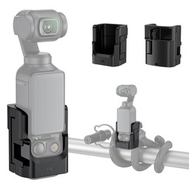 JJC Expansion Adapter for Osmo Pocket 3, Lightweight Pocket3 Protective Cage with Cold Shoe Mount & Folding Action Camera Extension Adapter Claw Ports Compatible with DJI Osmo Pocket 3 Creator Combo