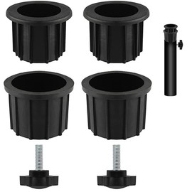 CAVLA 4 Pcs Umbrella Base Stand Replacement Parts, Patio Umbrella Stand Replacement Parts with 2 Pcs M8 M8 Thread Replacement Hand Knob for Patio Umbrella Base Stand Replacement