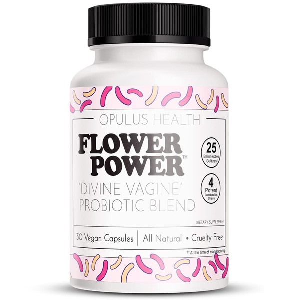 Flower Power 'Divine Vagine' Blend - 30 ct for Balance Urinary Tract Infection, V Health Support for Women
