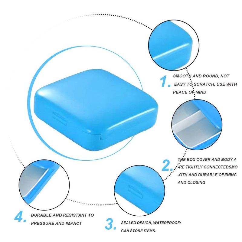 Lmyzcbzl 2Pcs 2 Grids Small Pill Box, Portable Pill Box,