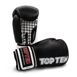 TOP Ten Boxing Gloves Fight 10 12 16 Oz Black Red Blue Green Orange Kickboxing Much More Black/White 10 Oz