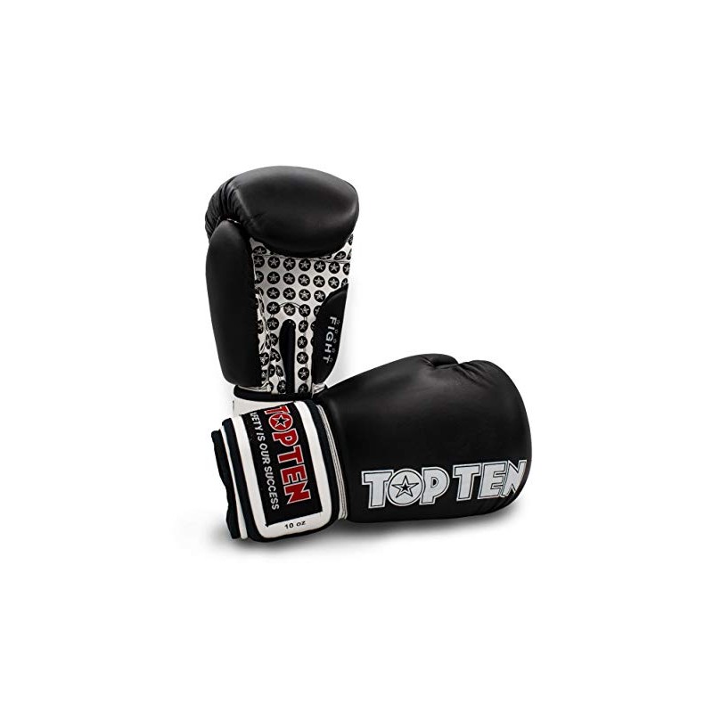 TOP Ten Boxing Gloves Fight 10 12 16 Oz Black