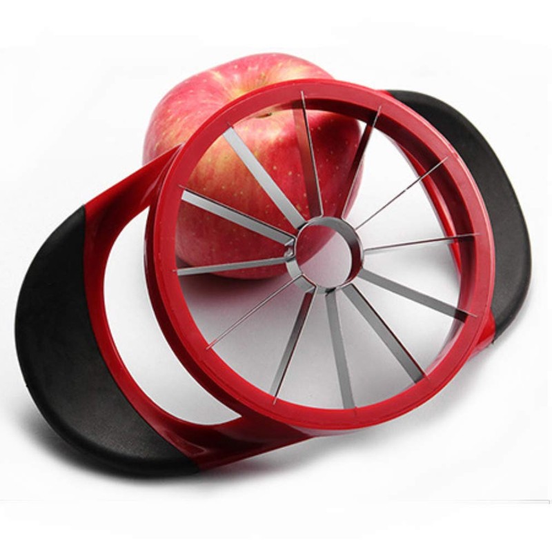 Beylos Easy Grip Apple Corer Slicer-Divider-Cutter-Wedger, Ergonomic Rubber Grip Handle,