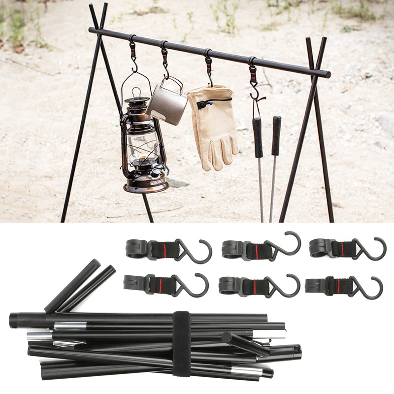 Outdoor Camping Equipment Hanging Rack Foldable Stand Shelf Hanger with