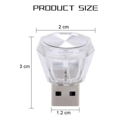 CGEAMDY 4 Stück Auto Umgebungslicht, Auto USB Beleuchtung, Auto Ambientebeleuchtung LED-Leuchten, USB LED Autos Innenraum Atmosphäre Lampe, Autos Universal Innenraum Dekoratives Zubehör(Buntes)