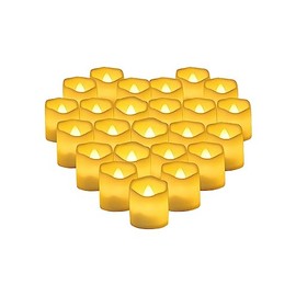 24pcs LED Sin, votivas sin llama, falsas electrónicas parpadeantes sin llama, LED de batería, velas de vacaciones, hogar, boda,decoraciones de mesa