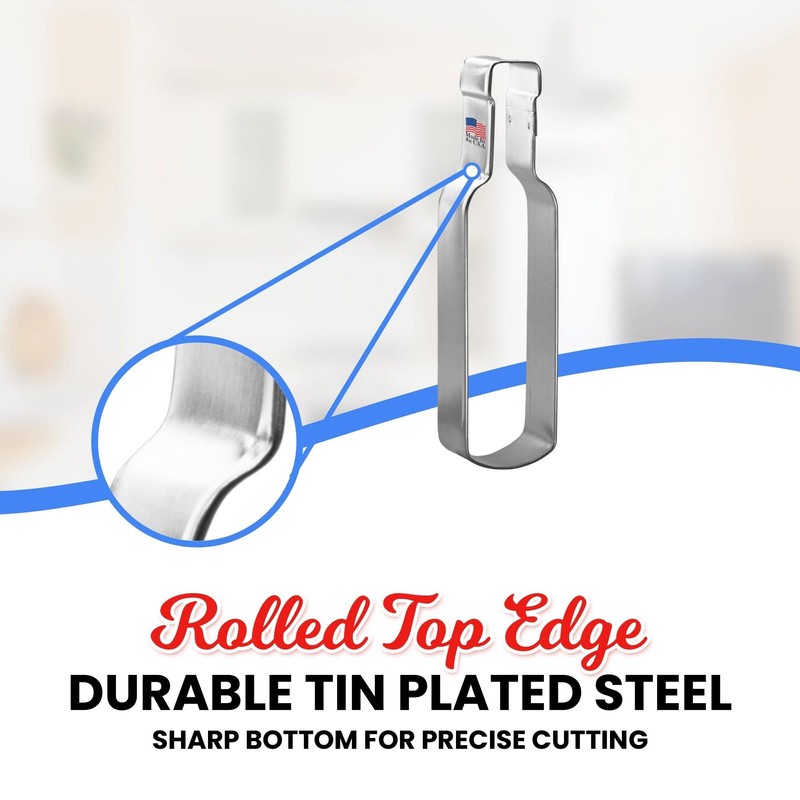 Foose Cookie Cutters Wine Bottle 5 Inch – Made in