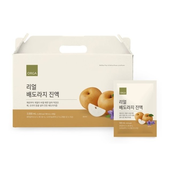 Olga Whole Foods [2 packs] Real pear bellflower essence (100mlx30 packets) / 올가홀푸드 [2입]리얼 배도라지 진액 (100mlx30포)