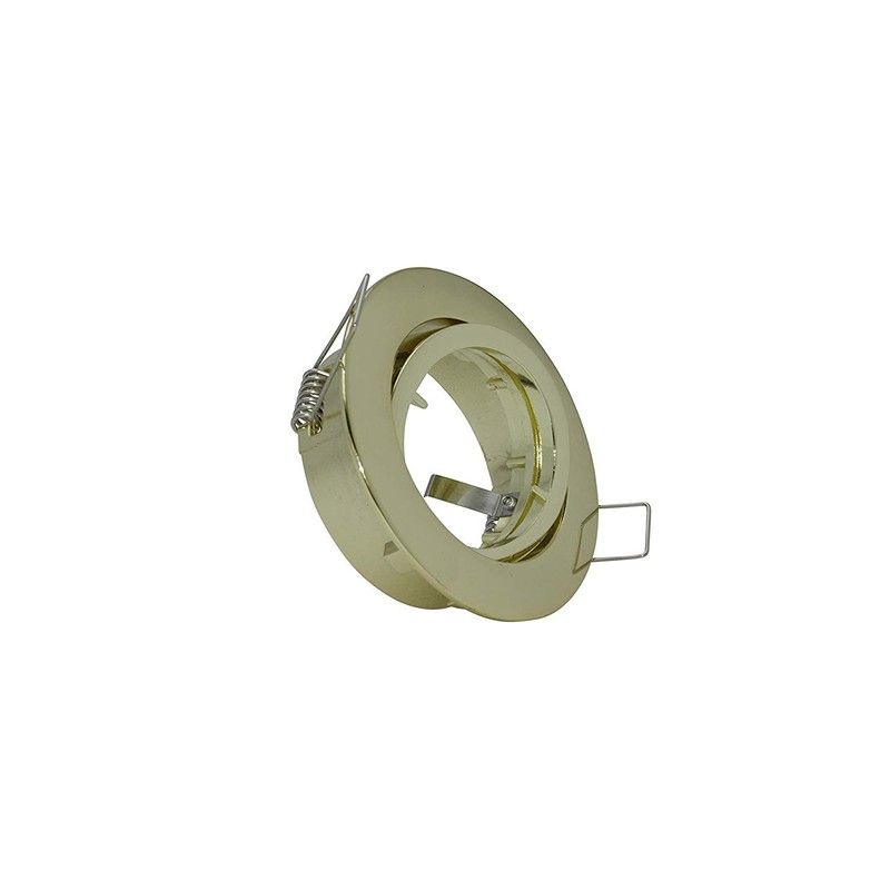 LED recessed downlight spot Samila around swiveling Gold stainless 8.3cm