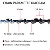 Opuladuo 2PC 14 Inch Chainsaw Chain for WORX WG305.1 WG305,