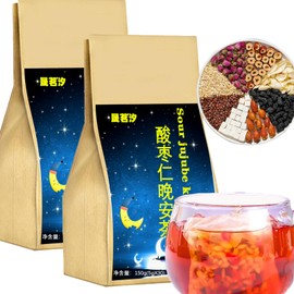 Goodnight Tea 300g/10.6oz 酸枣仁晚安茶 Sour Jujube Kernel Lily Poria Cocos Tea Good Night Sleep Combination of Lily, Rose, Mulberry, Lotus seed, Polygonatum and Jujube Chinese Herbal 酸枣仁 酸枣仁茶 酸枣仁茯苓百合茶 助眠安神
