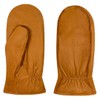 Harssidanzar Mens Winter Gloves,Leather Mitten Glove Thermolite Lined, Tan S