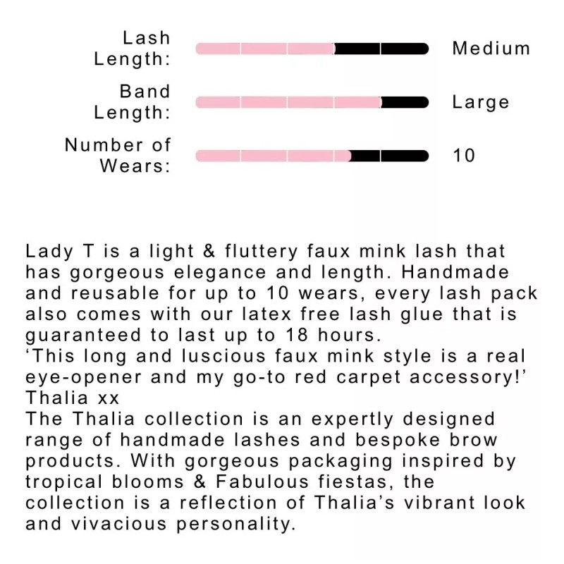 Eylure Thalía Pestañas Postizas Lady T · Mink · Reusables