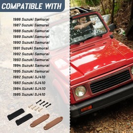 Soft Top Rear Bow Hinge Fits For Suzuki Samurai And Sj410 All Model Years- Full Kit - Both Side Hinges（Top Bow Replacement Kit with Hinge Hardware ）