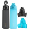 TakeToday Collapsible Water Bottles 21oz 2 Pack, Leak Proof, BPA-Free,