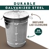 MARKSON 20 Gallon Galvanized Steel Trash Can with Lid -