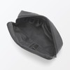 Wrinkle Nylon 84473937 Wide Opening Pouch, Dark Gray, L, Approx.