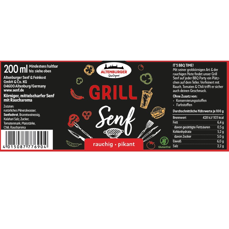 Grill Mustard (200 ml Glass)