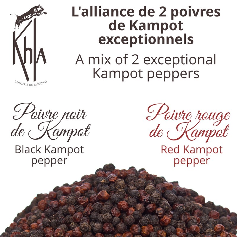 KHLA - Premium Red and Black Kampot Pepper Blend PGI