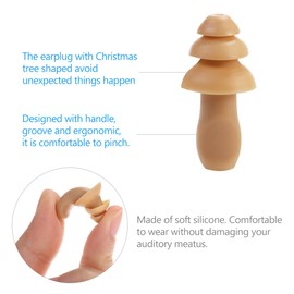 WINOMO Ear Plugs 50 Pairs Corded Soft Silicone Reusable for Sleeping Hearing Protection Swimming