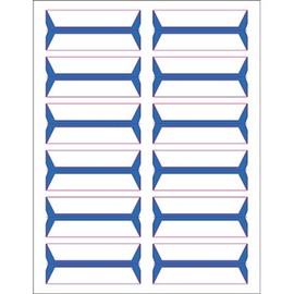 Tabbies Wrap-around Name Label Blue