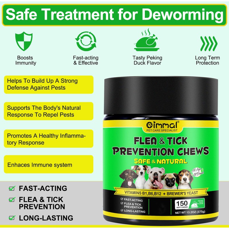 Natural Prevention for Dogs-150 Soft Chews,for All Breeds & Ages