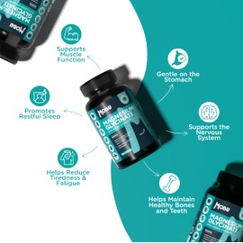 MOBU Magnesium Glycinate 1500mg with Vitamin B6 – 120 Vegan Capsules - High Strength - 315mg Elemental Magnesium - Pure with No Fillers or Binders UK Made