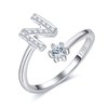CRYSLOVE Women’s / Girls’ Letter Ring - 925 Sterling Silver