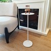 RhymiDot Premium Round Small Pedestal Side Table, End Table, Mini