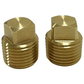 C CLINK 1/2" NPT Solid Brass Drain Plugs commonly Used in Boat Hulls. 2 Pack Solid Brass Boat Hull Spare Garboard Drain Plug
