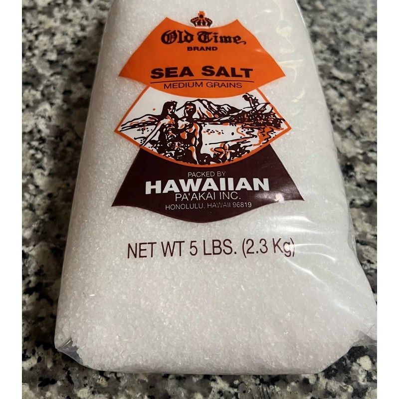 Old Time Pure Hawaiian Sea Salt 5 LB Old Time