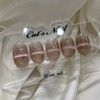 Barcode Magnetic Nail Handmade Nail Tips - Oval / 바코드