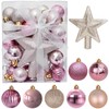 Pack of 30 Mini Christmas Baubles with Hanger, 3 cm