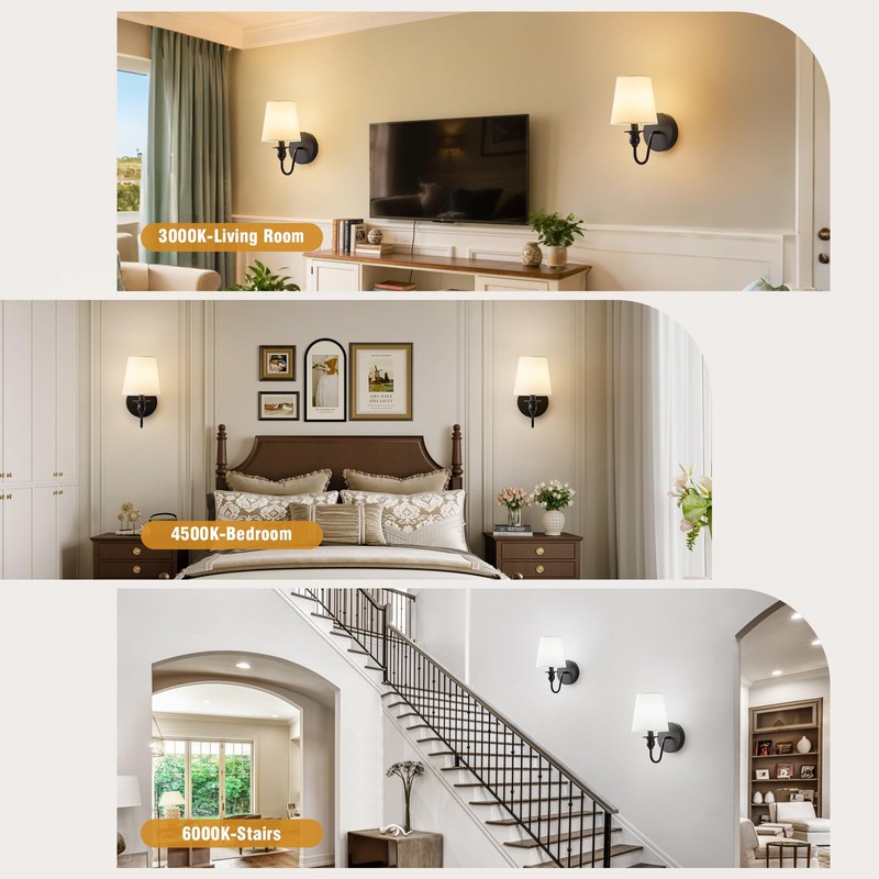 Battery Operated Wall Sconce Set of 2,Rechargeable Wall Sconce with