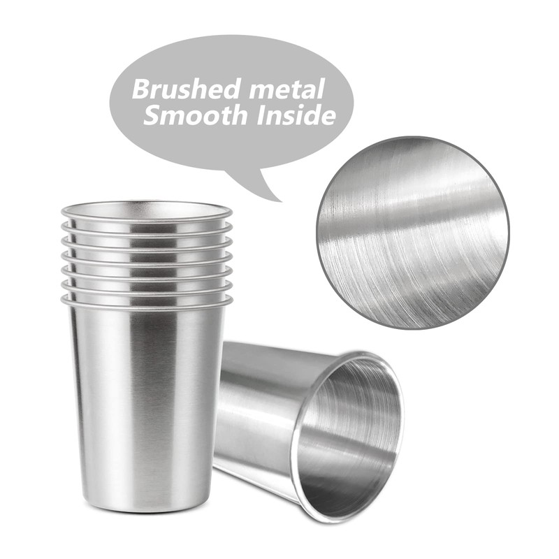YOLCAR 8 Pack 6 oz Stainless Steel Cups for Kids,