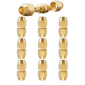 Pronese 10 Pack Soild Brass HPT Air Reusable Hose Splicer Repair Kit,Air Hose Fitting for 3/8-Inch ID Hose