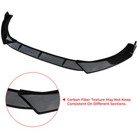 IKON MOTORSPORTS, Front Bumper Lip Compatible with 2021-2024 Kia K5, Carbon Fiber Print 3PC PP Polypropylene Front Lip Lower Chin Spoiler Splitter