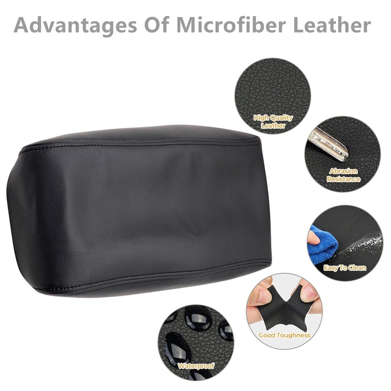GXARTS Car Center Console Armrest Lid Replacement Leather Cover Armrest