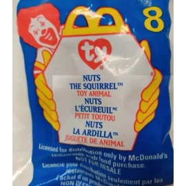 Ty  Ty Teenie Beanie Baby 1999 #8 Nuts The Squirrel New in Original Bag  McDonalds