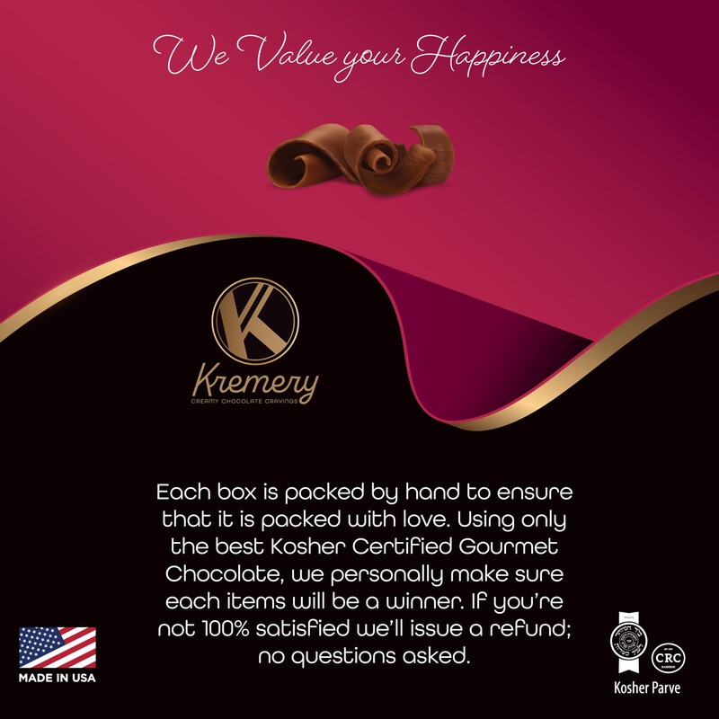 Kremery - Chocolate Covered Biscotti Cookies Gift Basket (24 Count)
