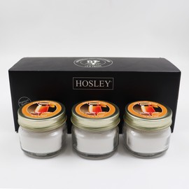 HOSLEY Scented Jar Candles for Home - Soy Wax Candles of Orange Cassis – Perfect Aromatherapy Candles Gifts Set for Women, Birthdays, Weddings, Christmas, Yoga, Bath – Set of 3