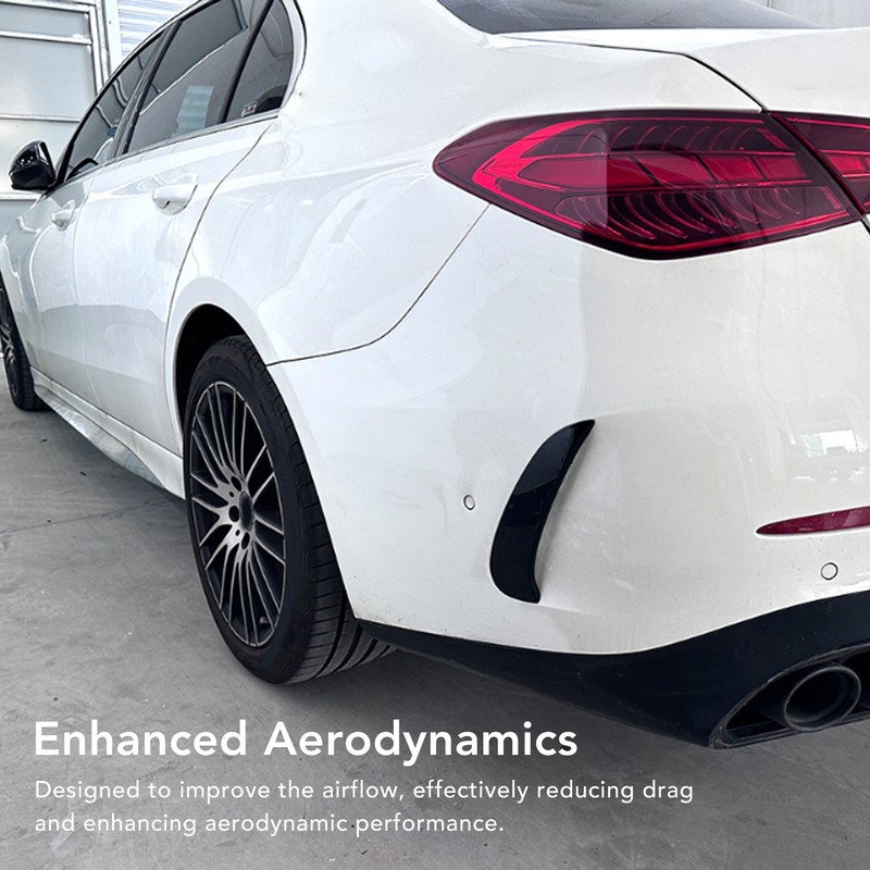 Pair of Rear Bumper Side Vent Spoiler Trim Left Right