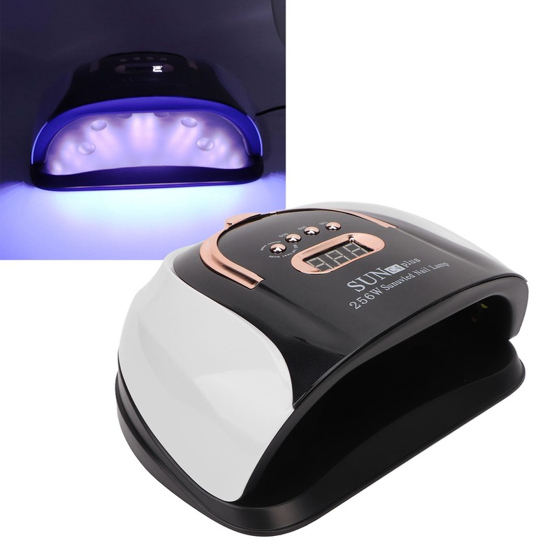 256W Nail Gel Curing Lamp Various Time Setting Detachable Bottom