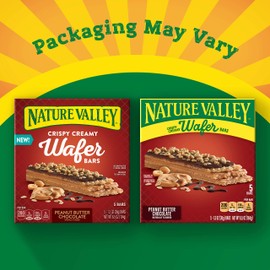 Nature Valley Wafer Bars, Peanut Butter Chocolate, 1.3 oz, 5 ct (Pack of 6)