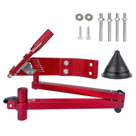 TIWAN Lawn Mower Blade Sharpener - Updated Ball Bearing Manufacturing Handle, Suitable for Right and Left Hand Blades, Lawnmower Blade Sharpener Tool Kit with Blade Balancer, 5005, Red