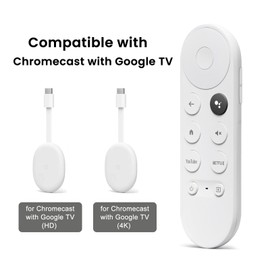 Replacement Remote for Chromecast with Google TV (G9N9N) - Compatible with Google Chromecast 4K Snow/HD TV Streaming Stick, Voice Search Control