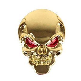3D Metal Skull Sticker Emblem Badge Sticker Car Vehicle Car Gold